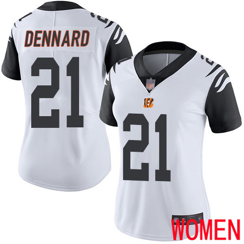 Cincinnati Bengals Limited White Women Darqueze Dennard Jersey NFL Footballl #21 Rush Vapor Untouchable